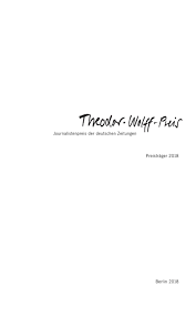 Einer der bereiche in dem diese nützlich sind ist die bestandkontrolle von bars mit excel tabellen. Broschure Journalistenpreis Der Deutschen Zeitungen Theodor Wolff Preis By Bdzv Issuu