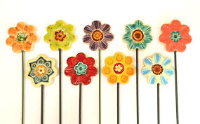 Ceramic Flowers Planter Decor Garden Decor Ceramic Spring Etsy Ceramic Flowers Flower Planters Decorative Planters