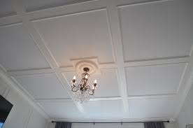 Master Bedroom After Low Profile Coffered Ceiling Installed On 8 Ft Ceilings Coffered Ceiling Home Ceiling Low Ceiling