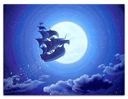 Peter Pan The Jolly Roger Acrylic On Canvas By Timna Woollard Peter Pan Painting Peter Pan Art Disney Art