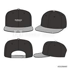 Snapback Cap Fashion Flat Vector Mockup Design Buy This Stock Vector And Explore Similar Vectors At Adobe Sto Snapback Cap Fashion Mockup Design Snapback Cap