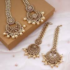 Nisha Antique Polki Maang Tikka Gold | Fancy Fab Jewels