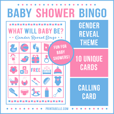 Each time you open one of yours, guests must cross it out on their card. Gender Reveal Baby Shower Bingo Game Printabelle