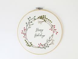 Maybe you would like to learn more about one of these? Happy Holidays Hand Embroidery Pattern Floral Wreath Pdf Etsy Christmas Embroidery Patterns Floral Embroidery Patterns Christmas Embroidery