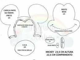 Diversos Modelos Feltro Facil Moldes E Apostilas Facebook Almofada do mickey com molde.