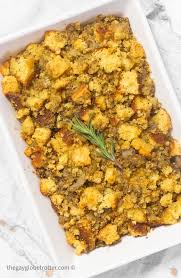 The cornbread dressing we make at home is is less chunky, as nenda crumbles her cornbread more finely. Cornbread Stuffing The Gay Globetrotter