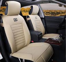 10pcs Cream Colored Pu Leather 5 Seats Car Seat Cover For Rav4 Fusion City A3 A5 Seats Interior Styling Car Seats Leather Car Seats Car Seat Cushion