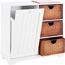 Wood Trash Bin With Storage Baskets Tilt Out Trash Bin Trash Bin Storage Baskets Trash Bins Diy Storage