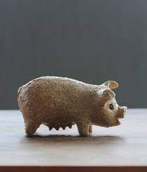 现货 日本进口 信楽烧 手作粗陶 母子猪 生肖摆件 筷架 淘宝网 年賀