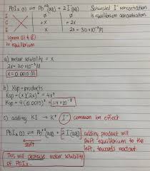 An Experiment Was Performed To Determine The Solubility And Solubility Product Constant Of Lead Ii Chloride The Equilibrium Equation In 2020 Solubility Equation Math