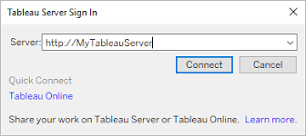 Sign In To Tableau Server Or Online Tableau