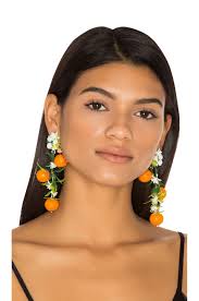 Mercedes Salazar Fiesta Orange Tree Earrings In Orange Earring Tree Orange Jewelry Earrings