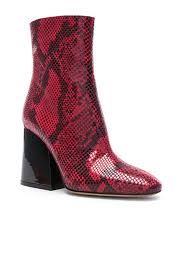 Maison Margiela Block Heel Boot In Python Red Margiela Maison Martin Margiela