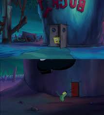 And there's a free bucket helmet with every purchase. In The Spongebob Movie Sponge Out Of Water The Doors On The Chum Bucket Have Lines From Where They Were Cut Out Moviedetails