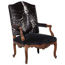 19th century english chair with hide back and black velvet seat recovering chairs chair seating