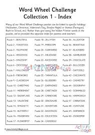 Sharing and collaborating using word files is easy and increasingly common. All Word Wheel Challenges Index