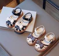 Little Girl Hollowed Out Princess Shoes Baby Summer Baotou Soft Soled Beach  Shoes Bow Adjustable Size Sandals for Kids