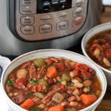 Instant Pot Ham Bean Soup Spend With Pennies In 2020 Ham And Bean Soup 13 Bean Soup Recipe Bean Soup