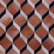 Amazon de cxqwan 3d designer teppich modern kariert muster meliert konturenschnitt. Moderner Teppich 3d Nash Andrea Mit Geometrischem Muster Kuhfell Handgemacht
