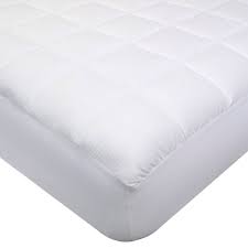 Queen Pinstripe Mattress Pad With Neverwet White Perfect Fit Mattress Pad Mattress Best Mattress