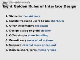Permit easy reversal of actions. Asia Hege On Twitter Ben Schneiderman S Eight Golden Rules Of Interface Design Can Be A Good Framework For Evaluation Uxcampdc