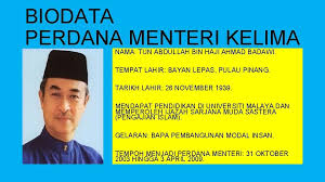 Born 26 november 1939) is a malaysian politician who served as prime minister of malaysia from 2003 to 2009. Tajuk 3 Pencapaian Dan Kebanggaan Negara Unit 9