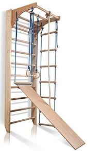 Sprossenwand Kletterwand Kombi 3 220 Turnwand Fitness Sportgerat Klettergerust Holz Amazon De Sport Freizeit Kletterwand Sprossenwand Hausbar