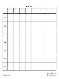 Fillable Chore Chart Fill Online Printable Fillable