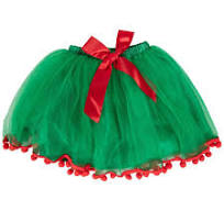 Green Toddler Tutu With Pom Poms
