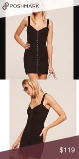 Rare Reformation Black Rib Corset Dress S Corset Dress Dresses Ribbed Mini Dress