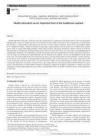 Lecture notes of health education pdf. Pdf Health Education As An Important Tool In The Healthcare System