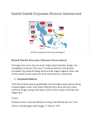 Doc Bentuk Bentuk Kerjasama Ekonomi Internasional Ajeng Syifaulia Ramadhanti Academia Edu