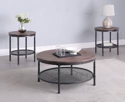 Check spelling or type a new query. Tatum 3 Pc Weathered Brown Black Metal Coffee Table Set By Coaster