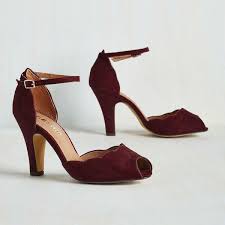 Fall Head Over Heels For These Autumn Inspired Bridesmaid Shoes Mywedding Vintage Heels Maroon Shoes Burgundy Wedding Shoes