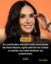 Sinceridade Chocante: Demi Moore Admite Ter Traído o Marido na Véspera do  Casamento e Revela Detalhes de Relações Passadas 🎬💔 A atriz Demi Moore,  de 62 anos, está atraindo atenção mundial não