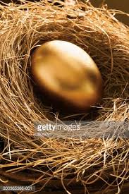 Golden Egg In Nest Couleur D Or Couleur Or