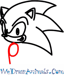 Start with a large circle for the head with a smaller half oval at the bottom for the body. How To Draw Sonic The Hedgehog