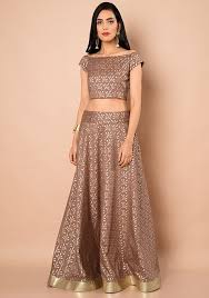 Black Boat Neck Crop Top Lehenga Pin On Latest Arrivals Indya Indo Western Dresses