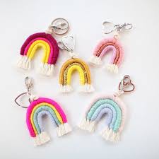 Vibrant Rainbow Keychain Charm Etsy Rainbow Keychain Rainbow Diy Etsy Diy
