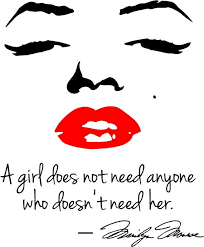 Must book package 2 weeks in advance. Marilyn Monroe Red Lips Wall Decal A Girl Does Not Need Anyone Etsy Monroe Quotes Marilyn Monroe Quotes Lips Quotes