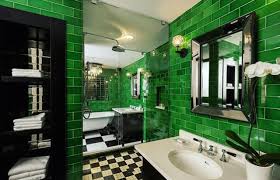 Emerald Green Subway Tile From Heritage Tile Used To Create The Perfect Green Tiled Bathroom This Photo Feat Green Bathroom Green Tile Bathroom Boarding House