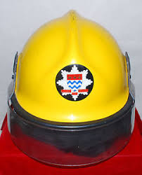 London fire brigade helmet, no longer issued watch manager/station officer rank. Vintage Pacific Fire Helmet Yellow London England Fire Brigade Ebay