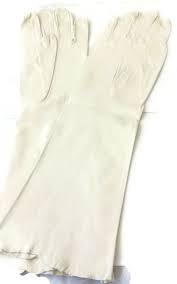 Vintage Long Kid Leather Gloves White New Old By Eclecticvintager Leather Gloves Vintage Gloves Vintage Outfits