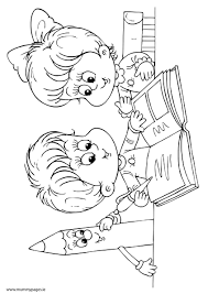 Even small children can learn the alphabet easily with this. Boy And Girl Reading A Book Colouring Page Mummypages Ie