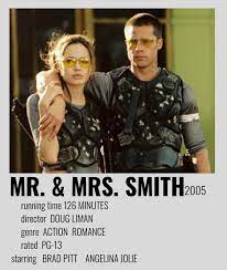 Mr Mrs Smith Poster Brad Pitt Mr And Mrs Smith Brad Pitt And Angelina Jolie