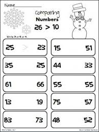 Comparing Two Digit Numbers Winter Worksheet Madebyteachers Comparing Numbers Winter Math Worksheets Comparing Numbers Worksheet