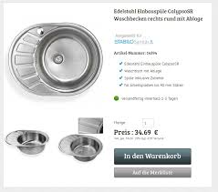 Edelstahl Waschbecken Spule Rechts Einbauspule Spulbecken Kuchenspule Rund Mit Ablage Edelstahlspule Wa Waschbecken Einbauspule Edelstahl Waschbecken