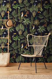 Jungle Animals Retro Wallpaper Peel And Stick Wallpaper Etsy Retro Wallpaper Jungle Wallpaper Removable Wallpaper