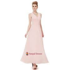 Shop Light Pink Vintage Bridesmaid Dress Long Light Pink Bridesmaid Dresses Chiffon On Sale Overstock 27069502