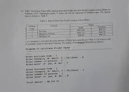 Malindo air has the right to change or discontinue these special fares and conditions at any time without prior notice. Solved C A G Travel And Tours Offers Special Promotion Chegg Com